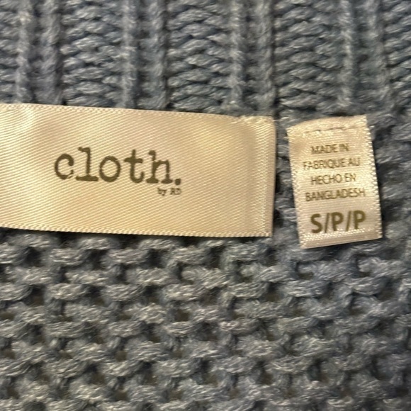 Cloth- Blue Ballon Sleeve knit sweater - Picture 4 of 7